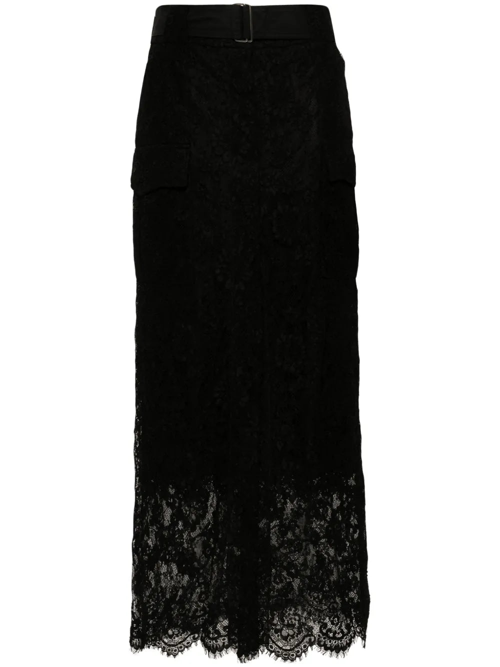 Corded-Lace Maxi Skirt