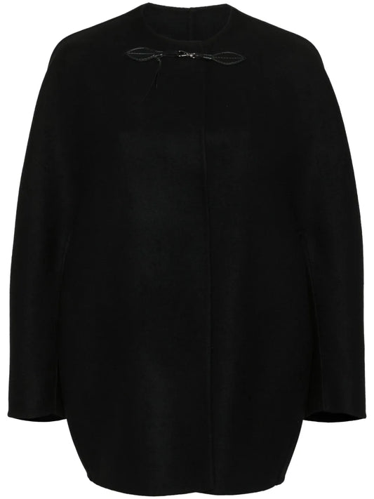 Press-Stud Virgin Wool Cape