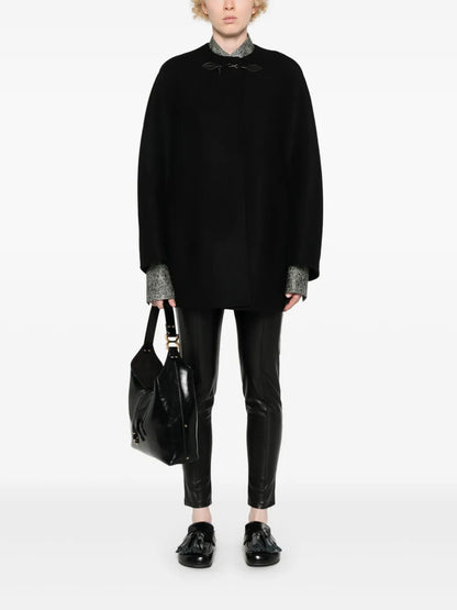 Press-Stud Virgin Wool Cape