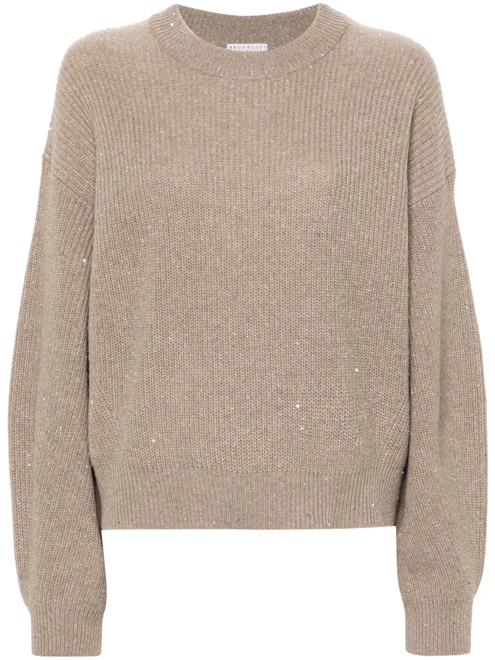 Sequin Ribbed-Knit Jumper