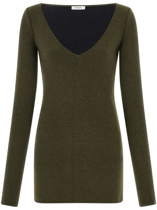 Virgin Wool-Blend Knitted Dress
