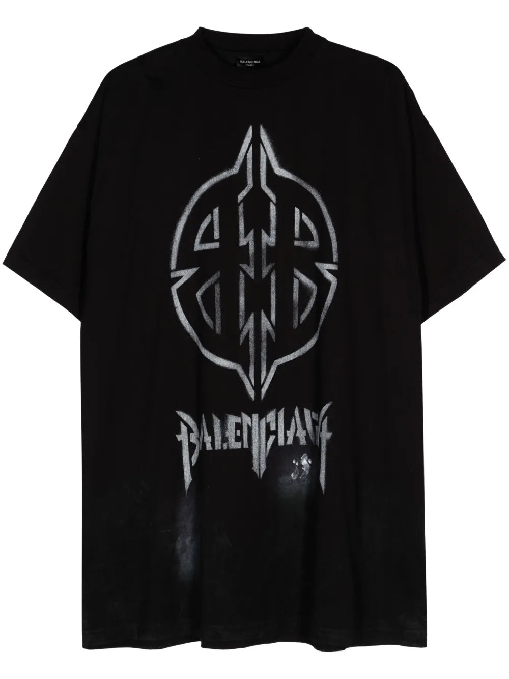 Metal Bb Stencil Cotton T-Shirt
