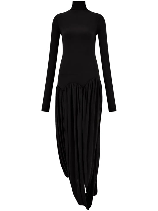 Turtleneck Tulip-Design Dress