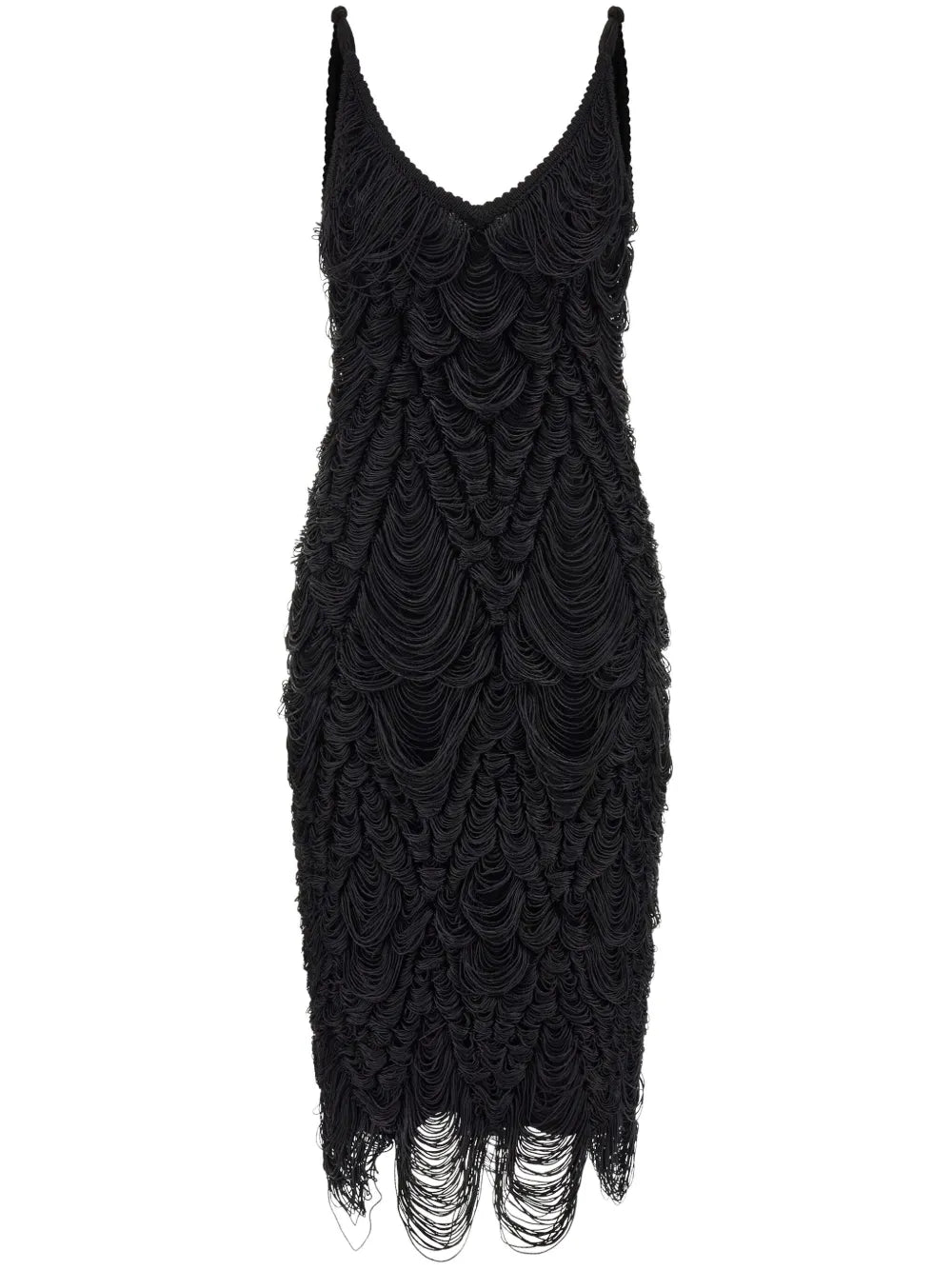 Fringed Silk Dress