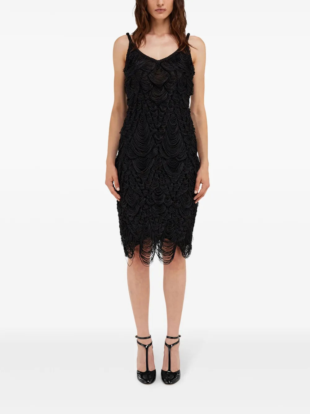 Fringed Silk Dress