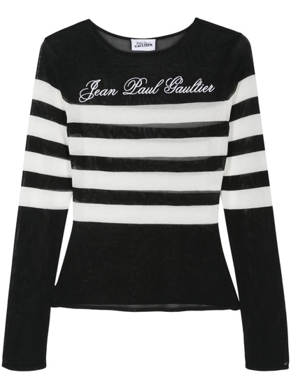 Logo-Embroidered Striped Jumper