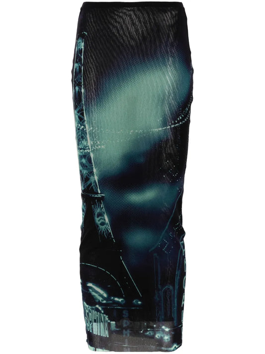 Pigalle-Print Maxi Skirt