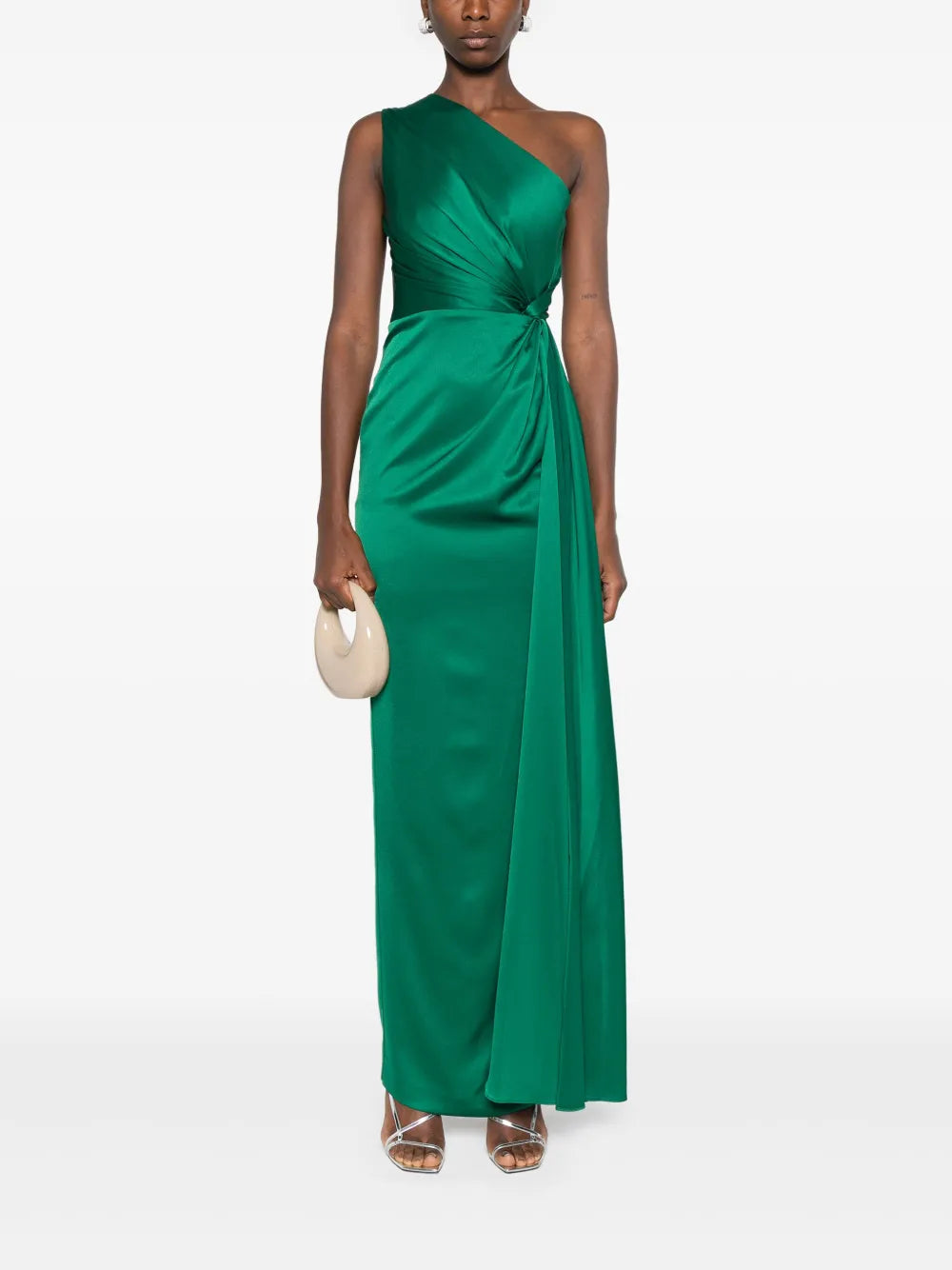One-Shoulder Satin Dress