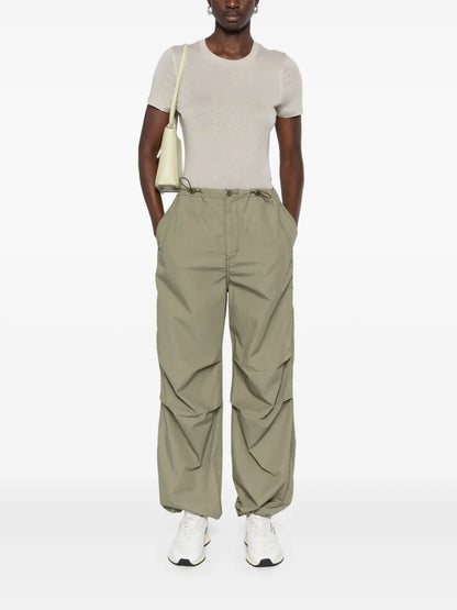 Cotton Parachute Wide Trousers