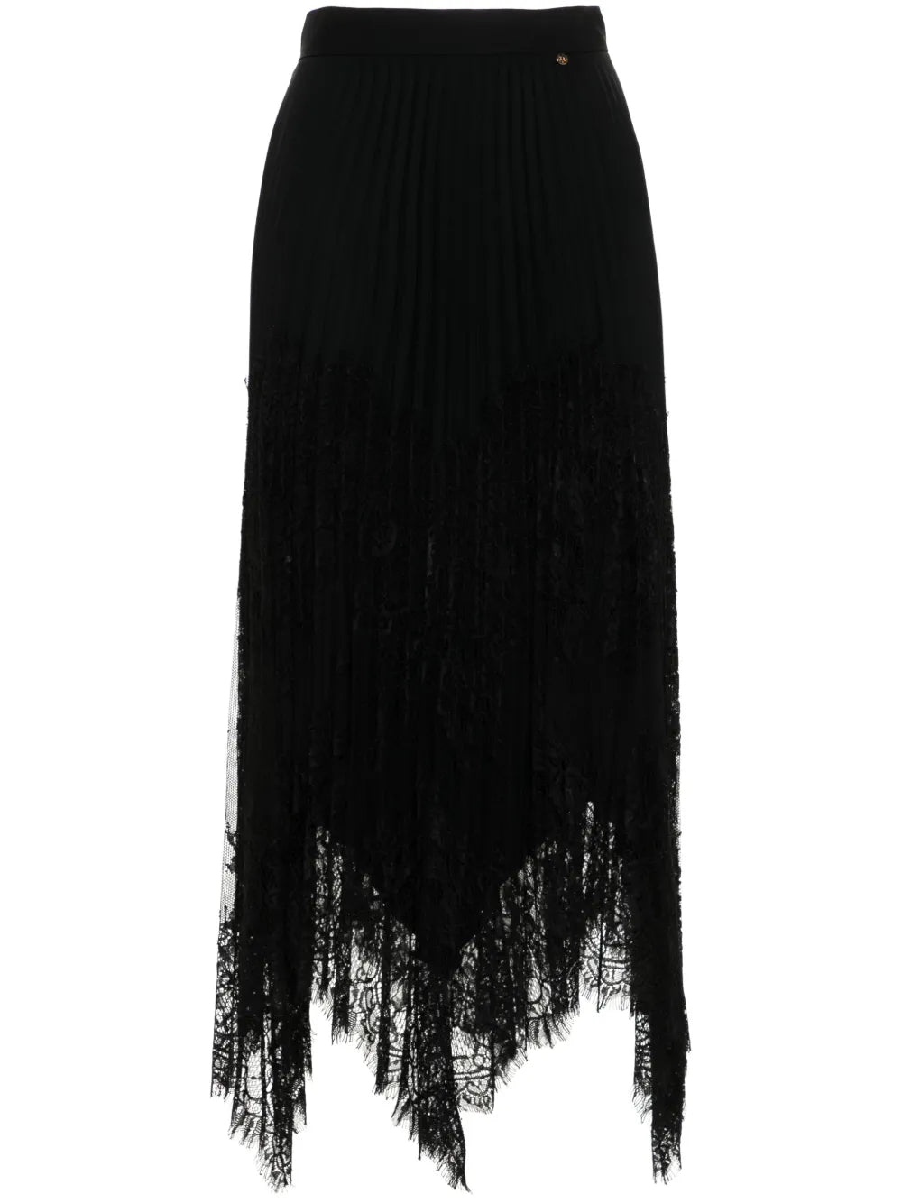 Lace-Embellished Midi Skirt