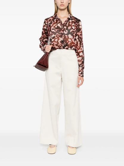 Mid-Rise Straight-Leg Trousers