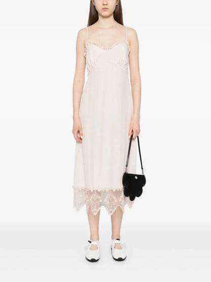 Lace-Trim Slip Dress