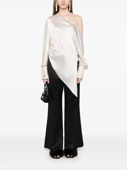 Oversized Silk Trousers