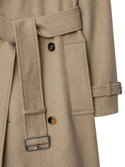 Double-Breasted Cashmere Trench Coat