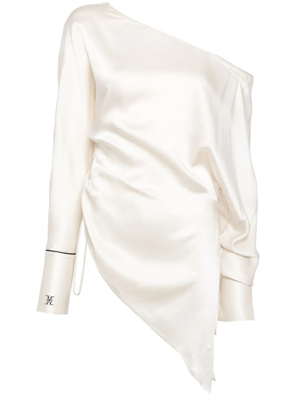 Off-Shoulder Silk Blouse