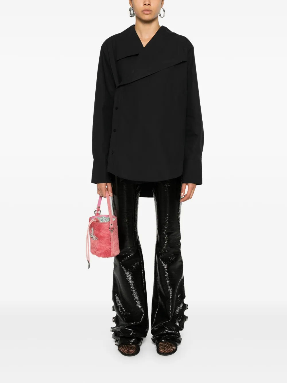 Asymmetric Poplin Shirt