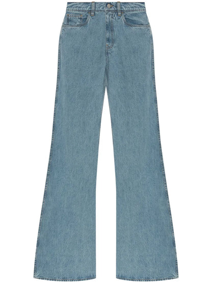 Wide-Leg Mid-Rise Jeans