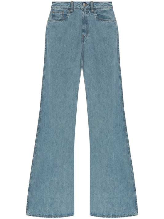 Wide-Leg Mid-Rise Jeans