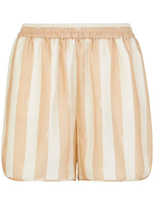 Striped Silk Shorts