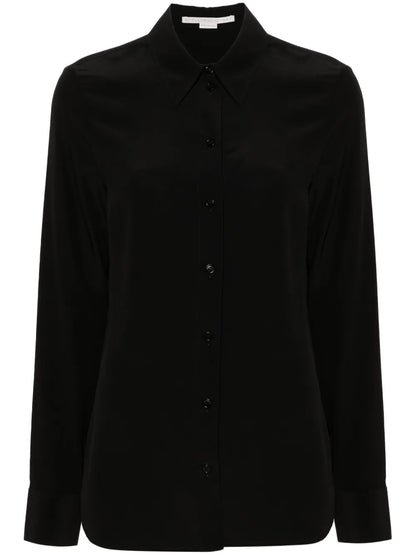 Pointed-Collar Silk Shirt