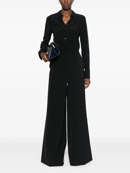 Pointed-Collar Silk Shirt