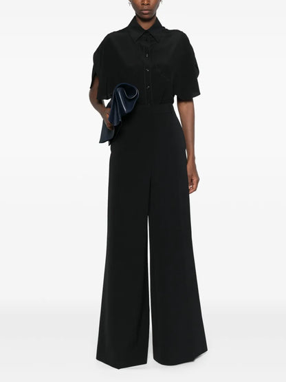 Ruffle-Detail Silk Shirt