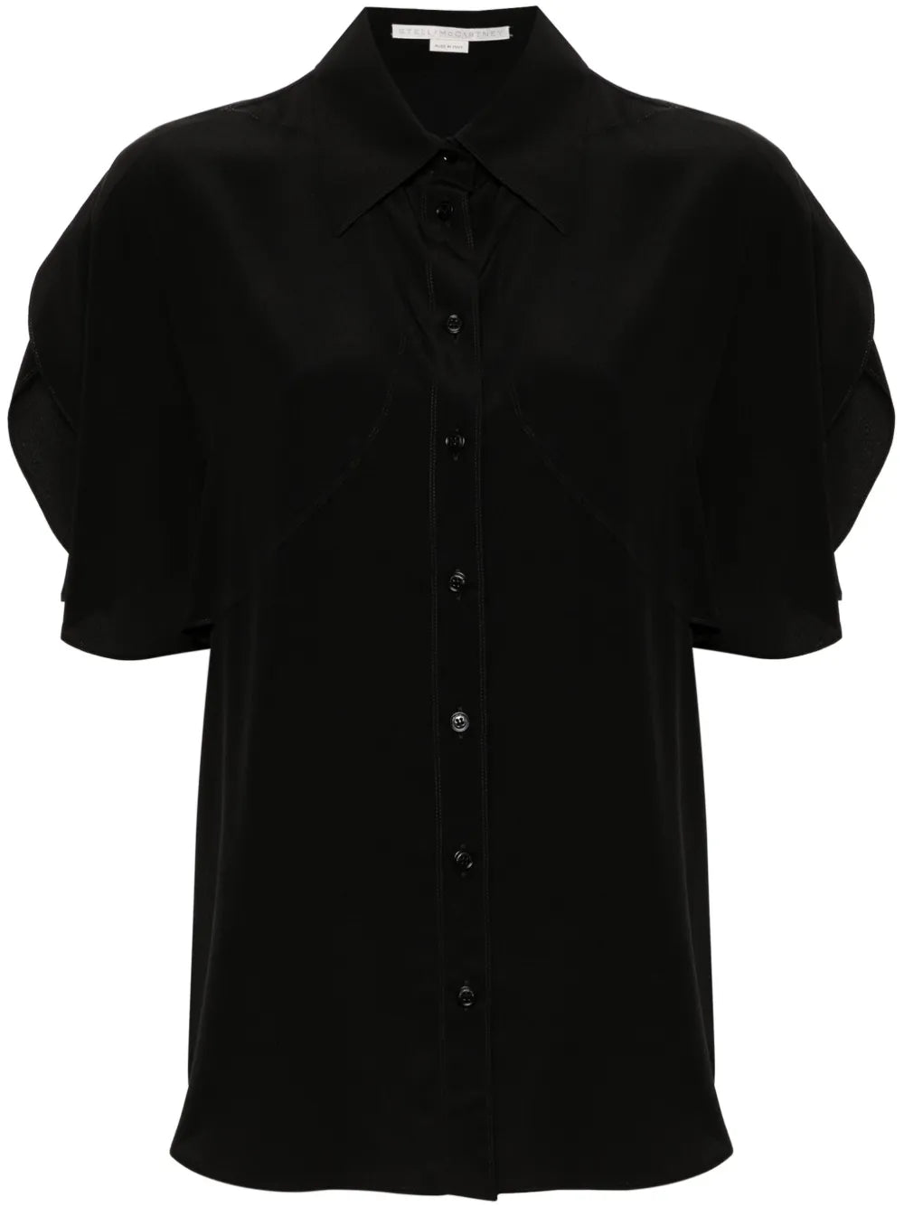 Ruffle-Detail Silk Shirt