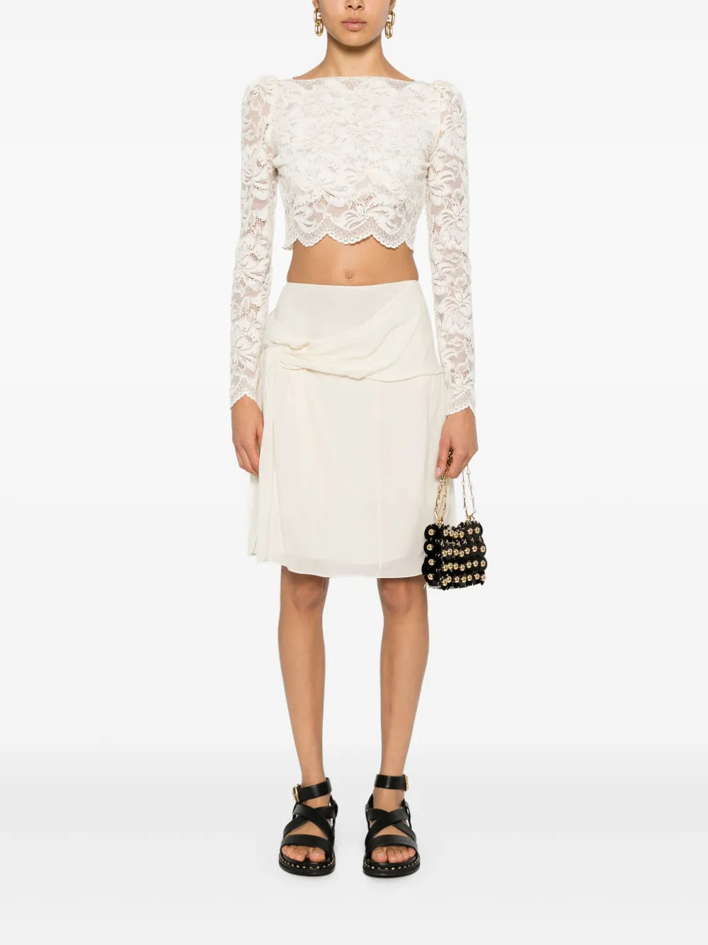 Cropped Lace Blouse