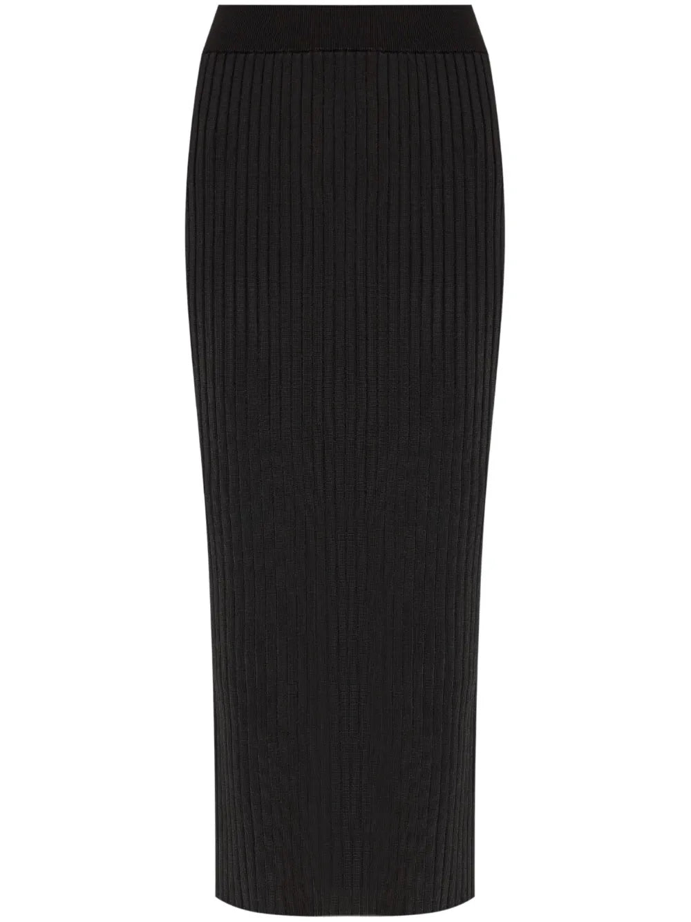 Ribbed-Knit Midi Skirt