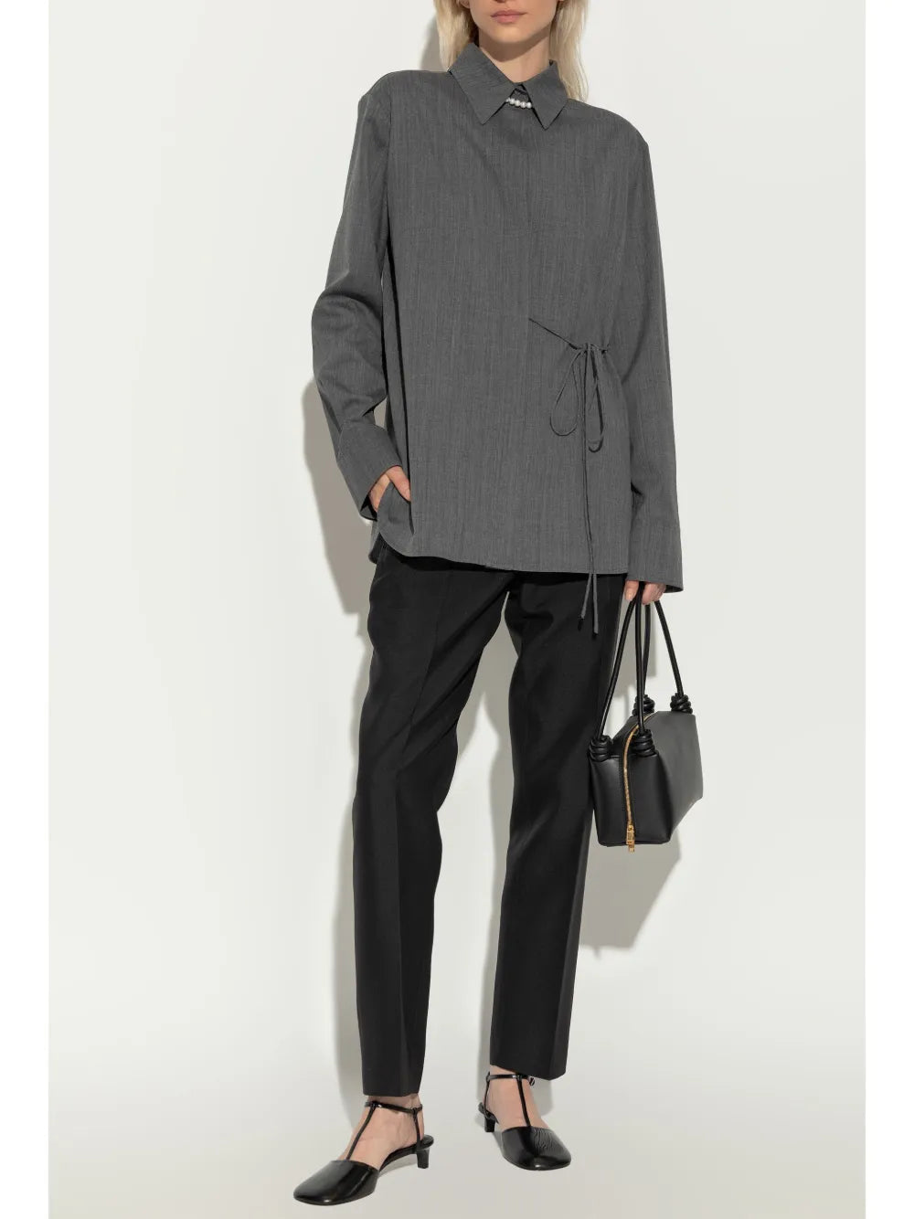 Creased Straight-Leg Trousers