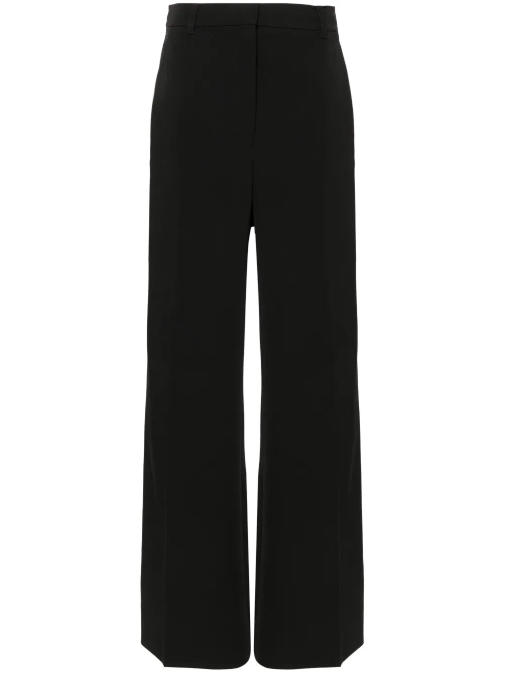 High-Rise Flared Wool Trousers