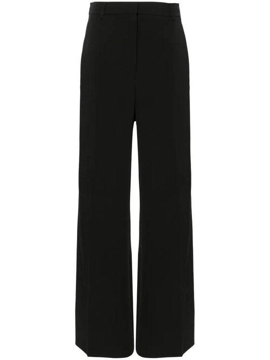 High-Rise Flared Wool Trousers