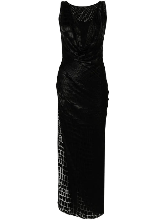 Devoré-Effect Dress