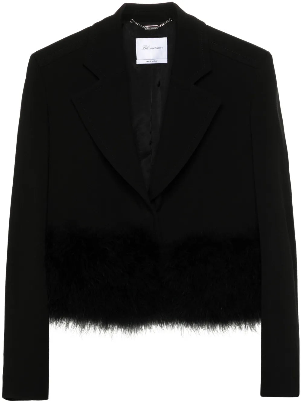 Feather-Trim Blazer