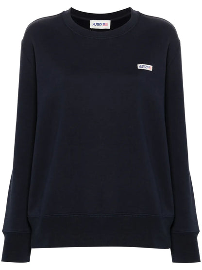 Logo-Patch Cotton Sweatshirt