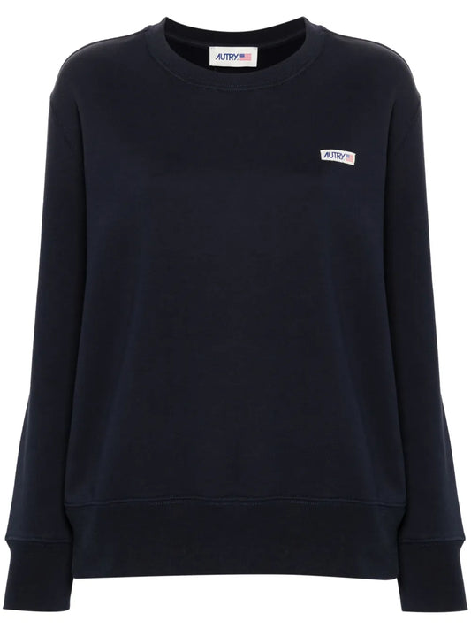 Logo-Patch Cotton Sweatshirt