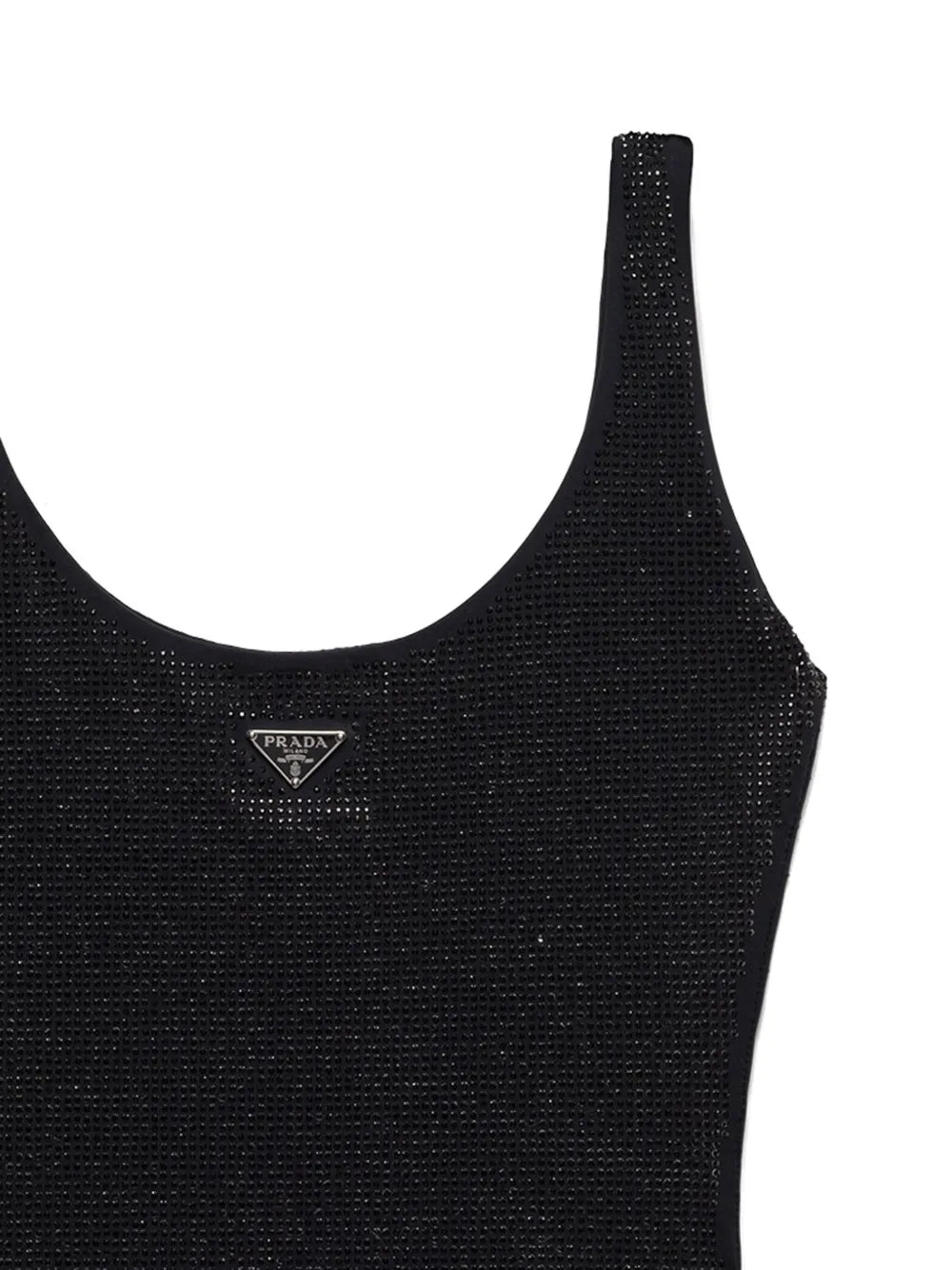 Triangle-Logo Rhinestone-Embellished Swimsuit