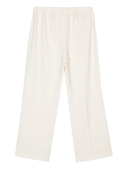Wide-Leg Crepe Trousers