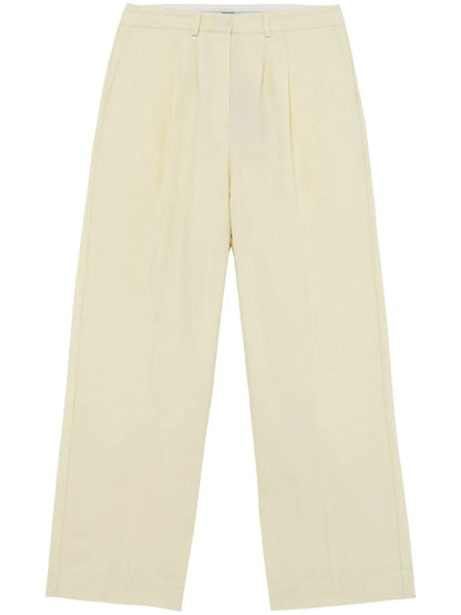 Pleated Cropped Trousers