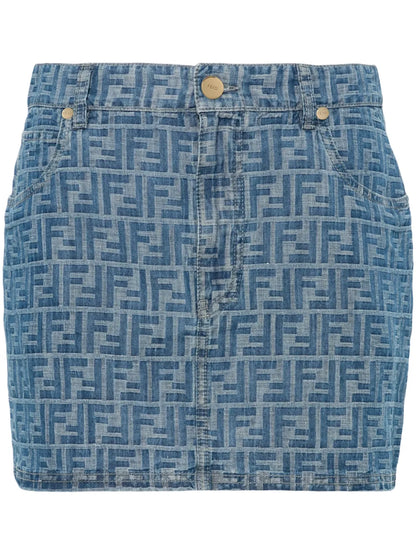 Ff-Motif Mini Skirt