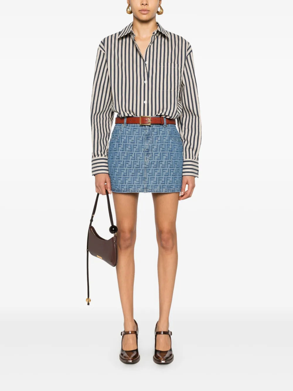 Ff-Motif Mini Skirt