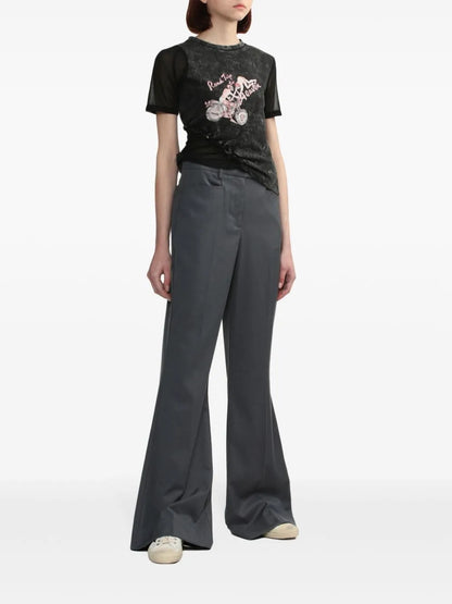 Mid-Rise Straight-Leg Trousers