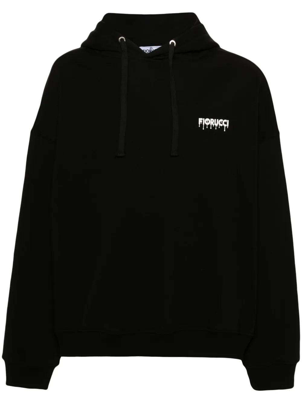 Raised-Logo Cotton Hoodie