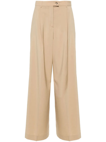 Mid-Rise Palazzo Trousers