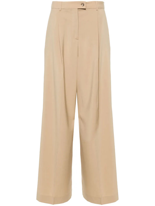 Mid-Rise Palazzo Trousers