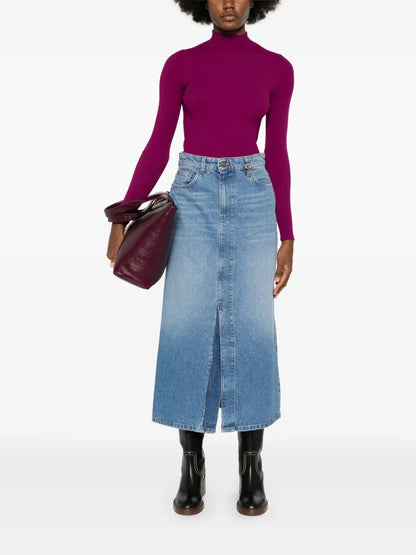 Denim Midi Skirt