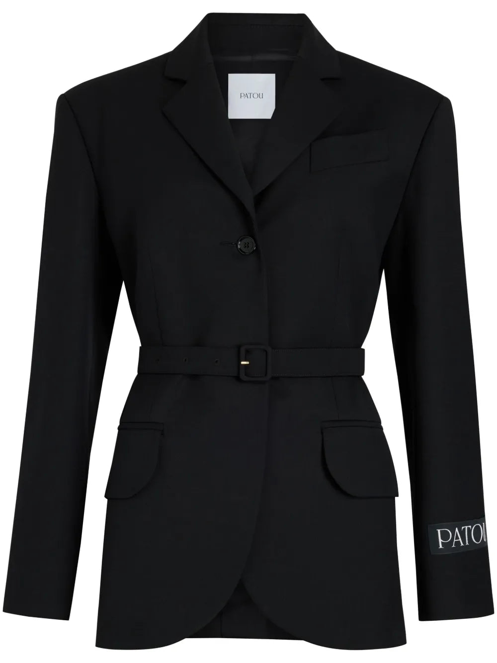Logo-Patch Belted Blazer