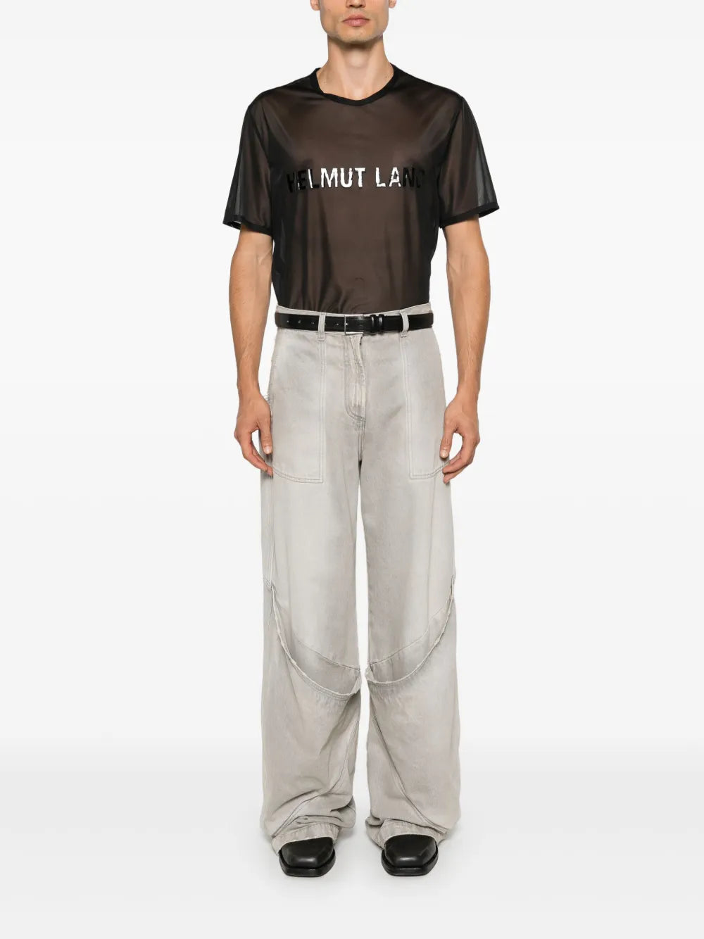 Logo-Appliqué Sheer T-Shirt
