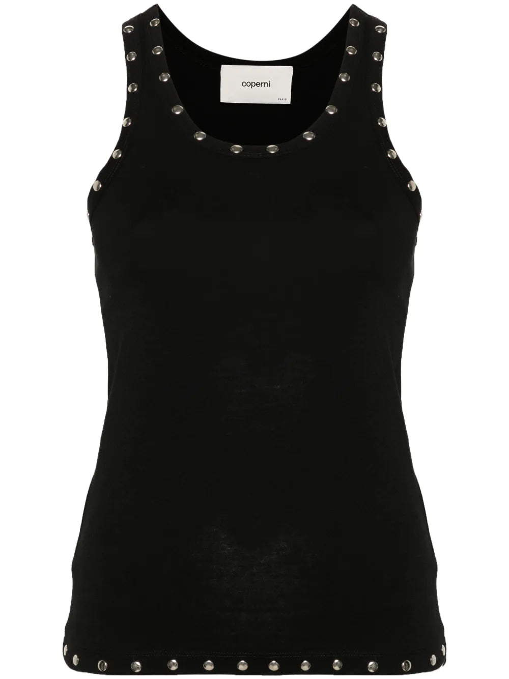 Logo-Embroidered Studded Tank Top