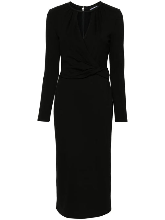 Long-Sleeve Midi Dress